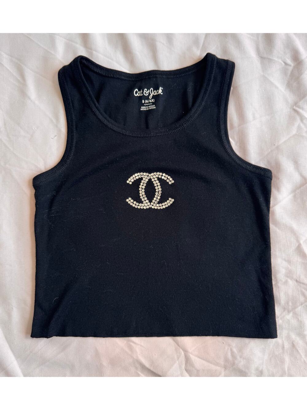 Cat & Jack Rhinestone Crop Tank XS/XXS